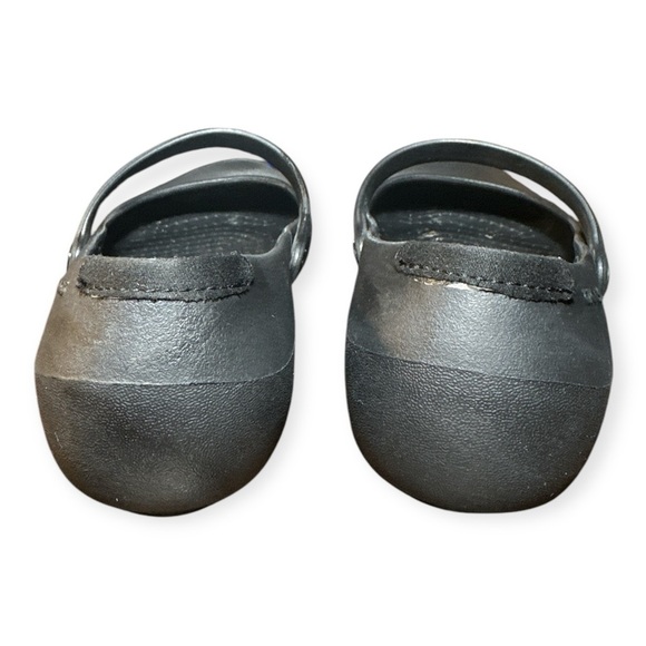 Crocs women’s Black Mary Jane Flats size w6 - Picture 5 of 7